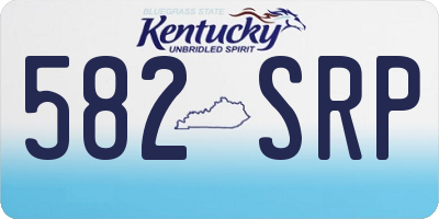 KY license plate 582SRP