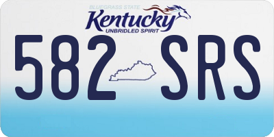 KY license plate 582SRS