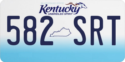 KY license plate 582SRT