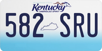 KY license plate 582SRU