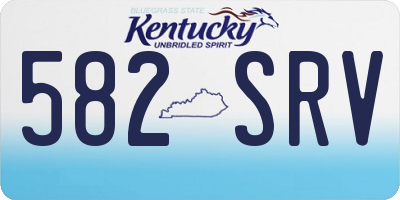 KY license plate 582SRV