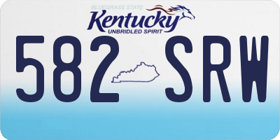 KY license plate 582SRW