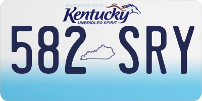 KY license plate 582SRY