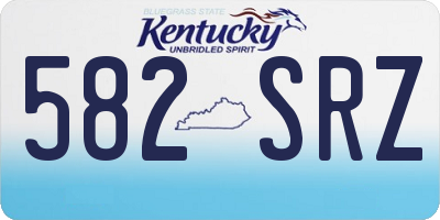 KY license plate 582SRZ