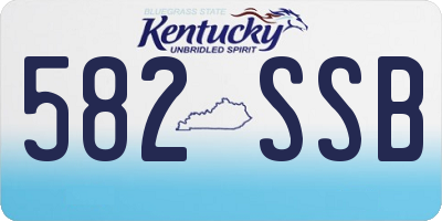 KY license plate 582SSB