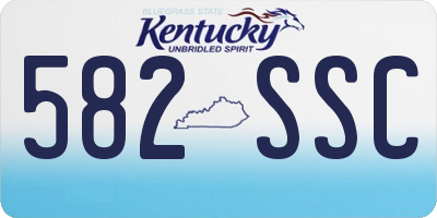 KY license plate 582SSC