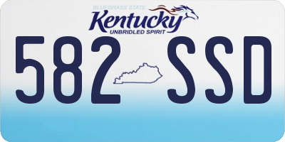 KY license plate 582SSD