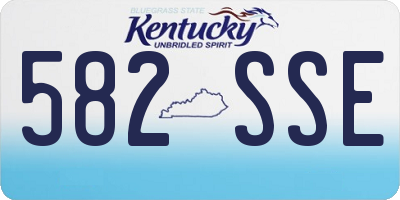 KY license plate 582SSE