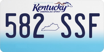 KY license plate 582SSF
