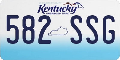 KY license plate 582SSG