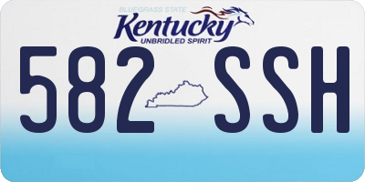 KY license plate 582SSH