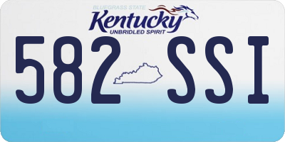 KY license plate 582SSI