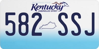 KY license plate 582SSJ