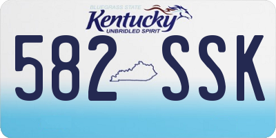 KY license plate 582SSK