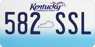 KY license plate 582SSL
