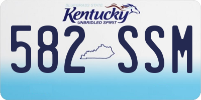 KY license plate 582SSM