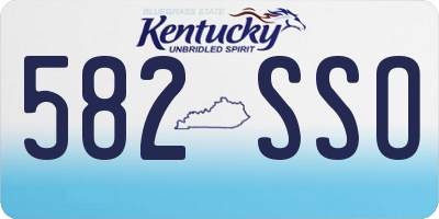 KY license plate 582SSO