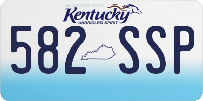 KY license plate 582SSP