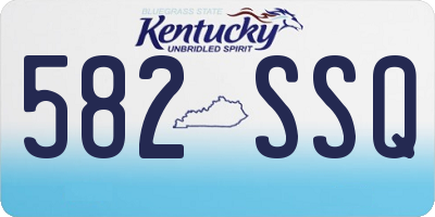 KY license plate 582SSQ