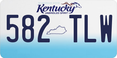 KY license plate 582TLW