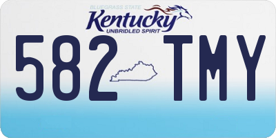 KY license plate 582TMY