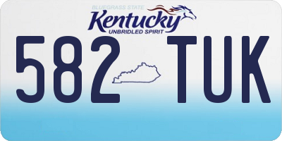 KY license plate 582TUK