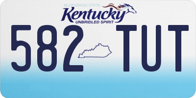 KY license plate 582TUT