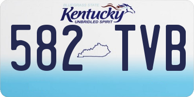 KY license plate 582TVB