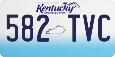 KY license plate 582TVC