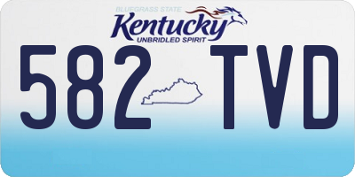 KY license plate 582TVD
