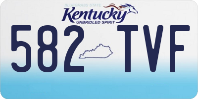KY license plate 582TVF