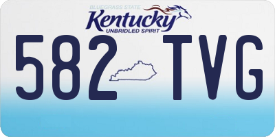 KY license plate 582TVG