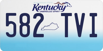 KY license plate 582TVI