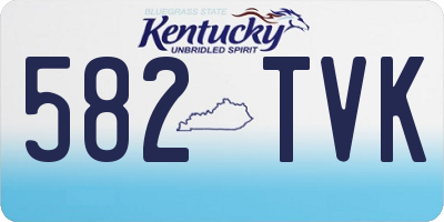 KY license plate 582TVK