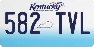 KY license plate 582TVL