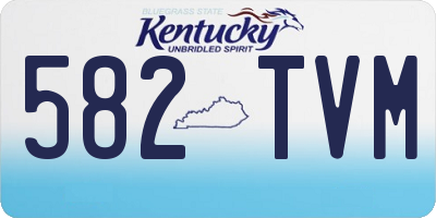 KY license plate 582TVM