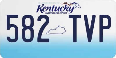 KY license plate 582TVP