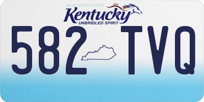 KY license plate 582TVQ