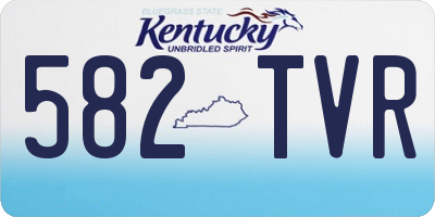 KY license plate 582TVR