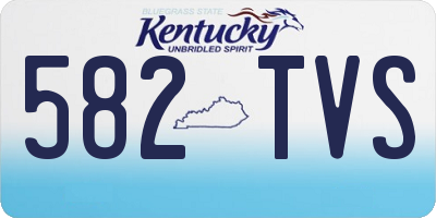 KY license plate 582TVS