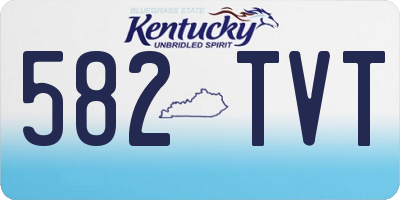 KY license plate 582TVT