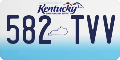 KY license plate 582TVV