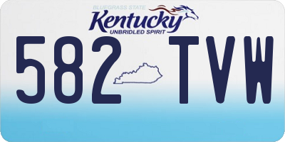 KY license plate 582TVW
