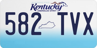 KY license plate 582TVX