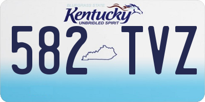 KY license plate 582TVZ