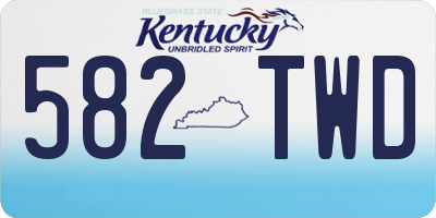 KY license plate 582TWD
