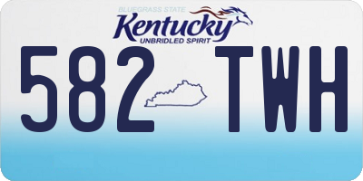 KY license plate 582TWH