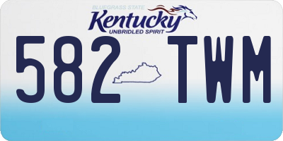 KY license plate 582TWM