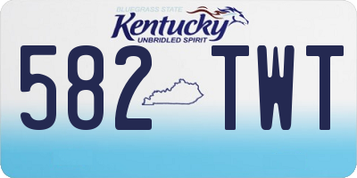 KY license plate 582TWT