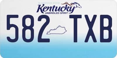 KY license plate 582TXB
